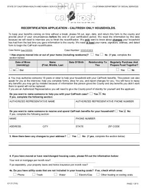 Recertification for Benefits .